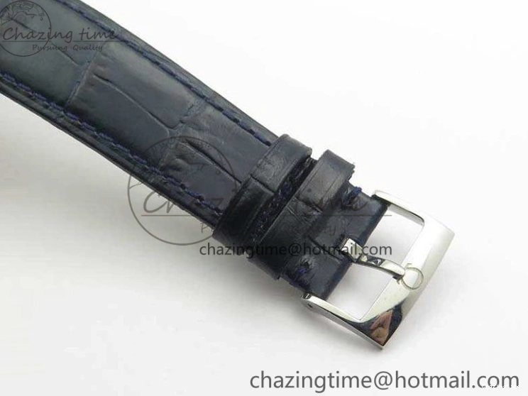 0228 Upgraded Seamaster Edizione Venezia SS Best Edition Blue Dial On Leather Strap A 8121